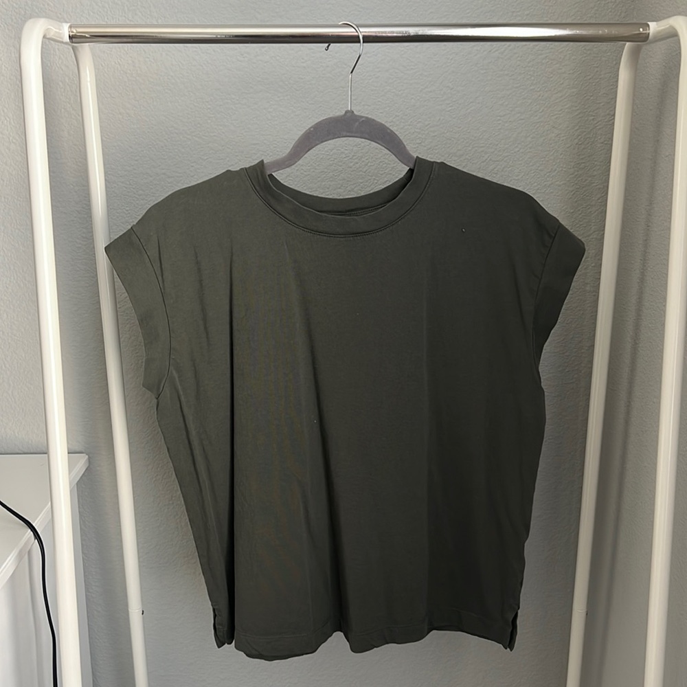 Simple olive green top